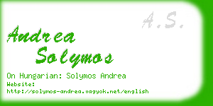 andrea solymos business card